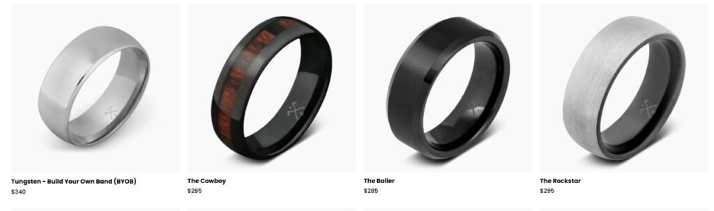 Save on mens tungsten wedding bands with Manly Bands voucher code