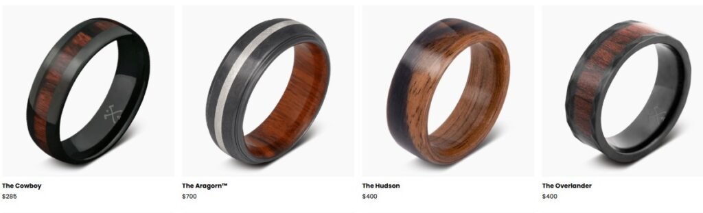 Manly Bands coupon code offers wood rings for men at discounted prices